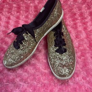 Keds X Kate Spade Champion Glitter Sparkle Classic Sneakers.